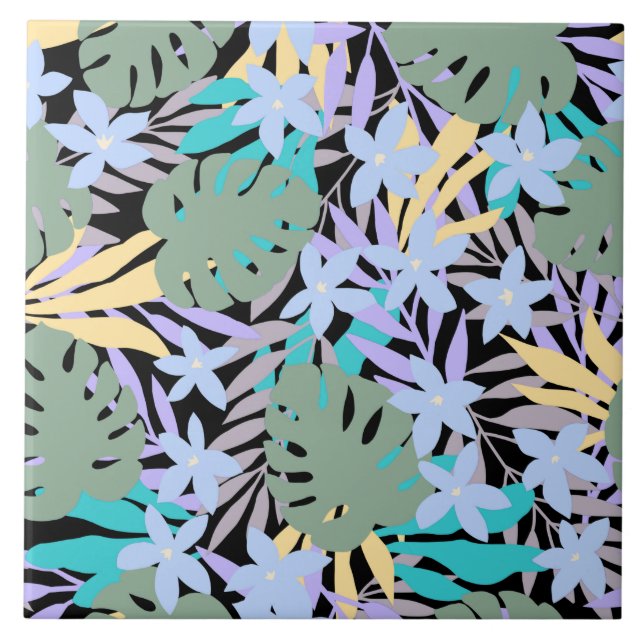 Carreau Cool Tropical Thème Motif Floral Botanique (Devant)