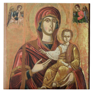 Carreau Coordonnée de Madonna et de l'enfant de