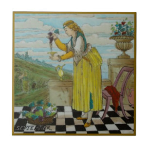 Carreau Copeland Septembre Polychrome 1870 Repro