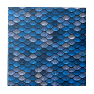 Carreau Copie bleue métallique d'échelles