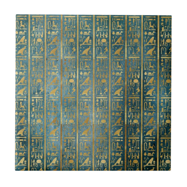 Carreau Copie de papier égyptienne d'or vintage (Devant)