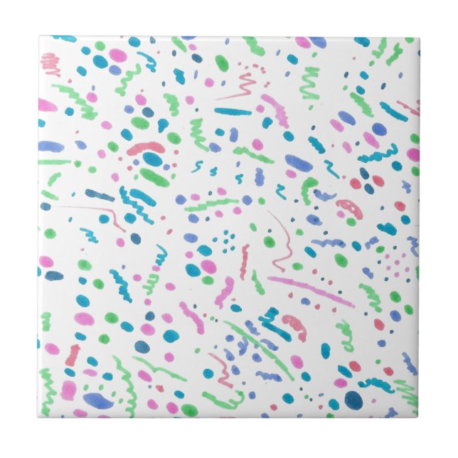 Carreau Copie en pastel de confettis d'éclaboussure (Devant)