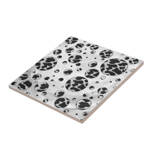 Carreau Copie noire et blanche de vache à point de polka