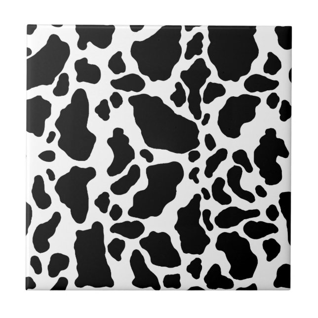 Carreau Copie repérée de vache, motif de vache, fourrure (Devant)