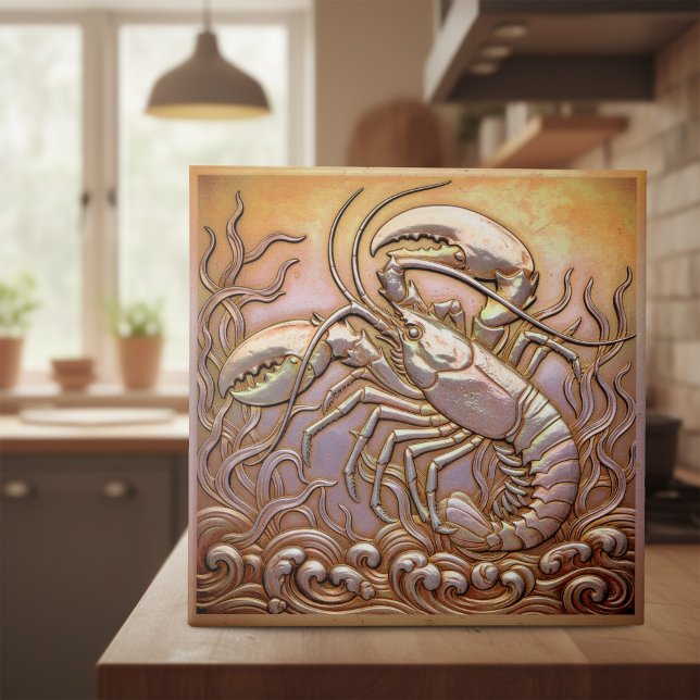 Carreau Copper Metallic Iridescent Lobster D1223 (Créateur téléchargé)