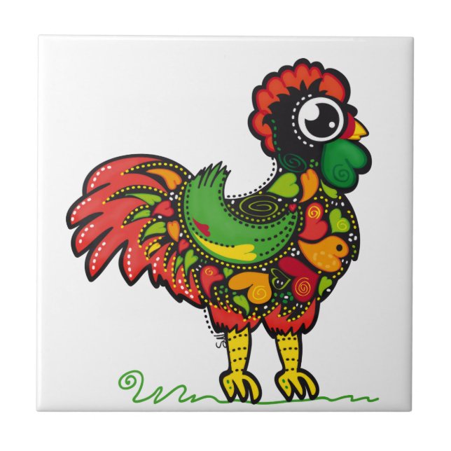 Carreau Coq de Barcelos de Portugais (Devant)