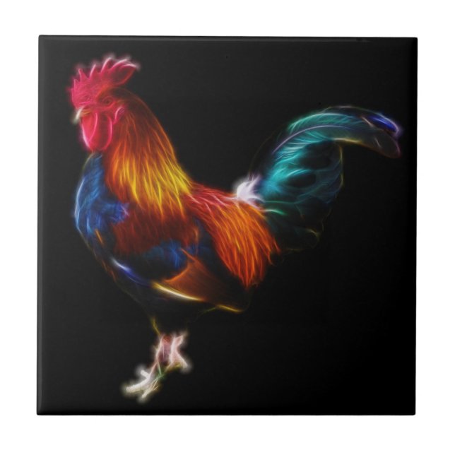 Carreau Coq de leghorn de Fractalius (Devant)