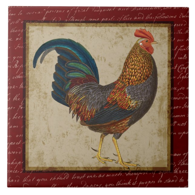 Carreau Coq rouge (Devant)