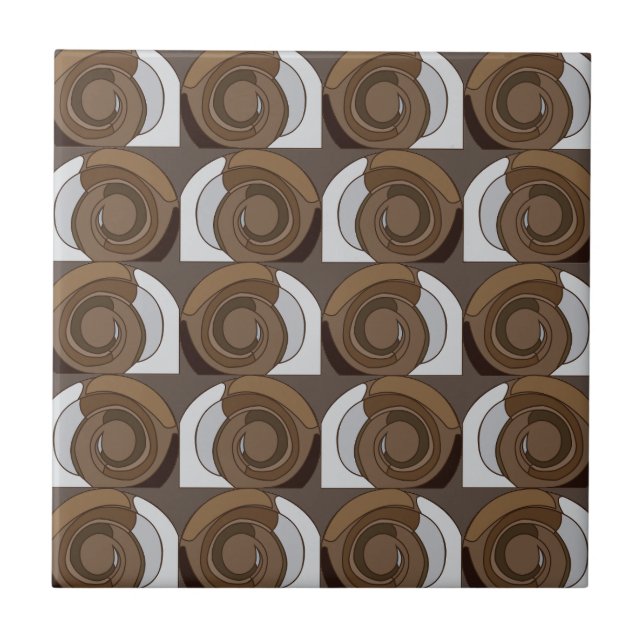Carreau Coques d'escargot Motif Abstrait (Devant)