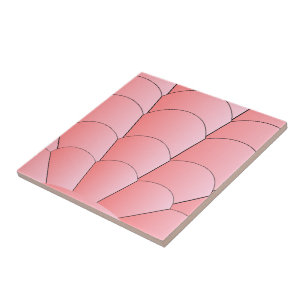 Carreau Coquille Art déco Design Carrelage rose