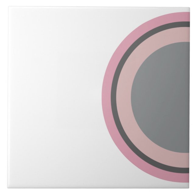 Carreau Coquille Motif rose et gris (Devant)