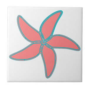 Carreau Corail Pink Starfish Blanc