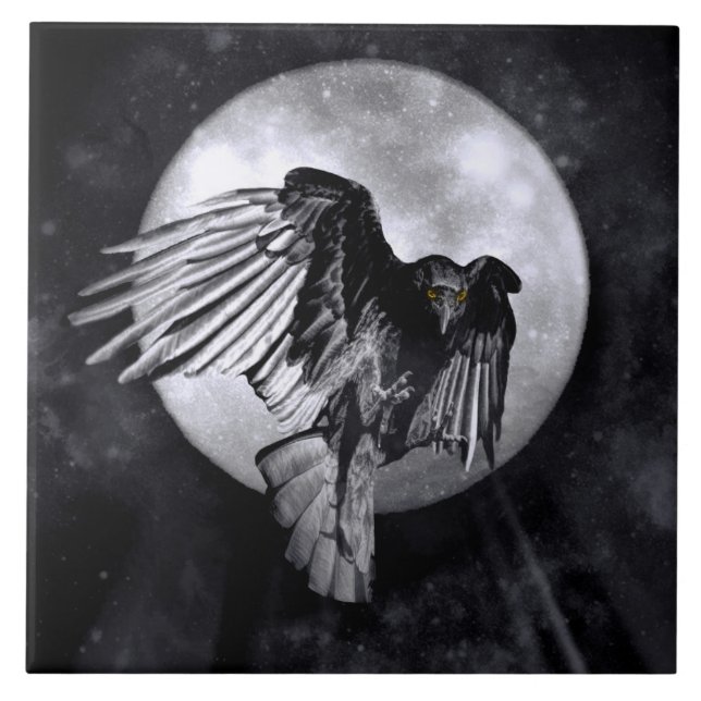 Carreau Corbeau ou corneille ou lune amérindienne (Devant)