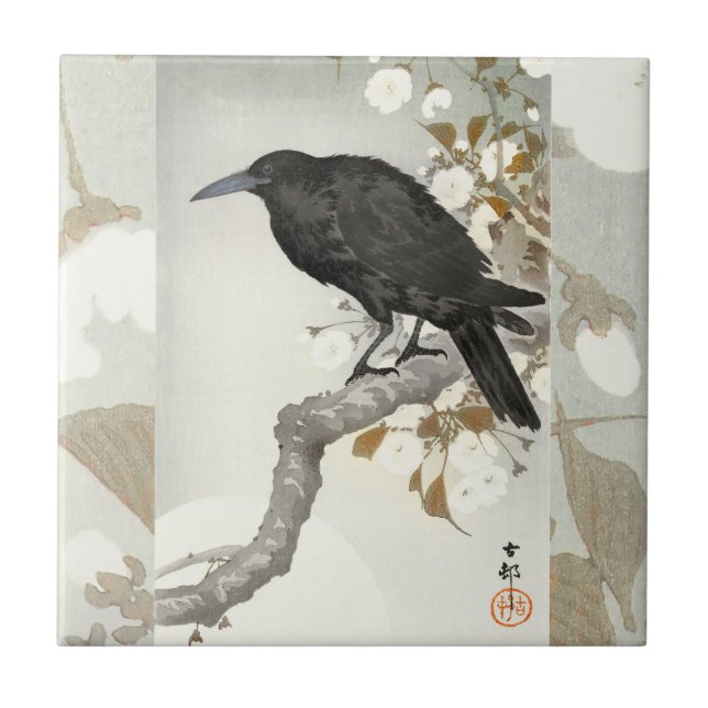 Carreau Corbeau Raven Koson Oiseau japonais (Devant)