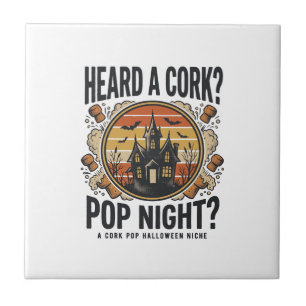 Carreau Cork Pop Halloween Maison Hantée Vintage Chemise_1