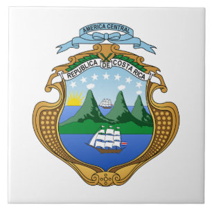 Carreau Costa Rica pays armoiries symbole emblème drapeau