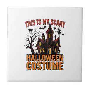 Carreau Costume Halloween effrayant Maison hantée Vintage 