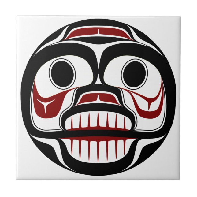 Carreau Côte du Pacifique Nord-Ouest Haida Peau pleuvoir (Devant)