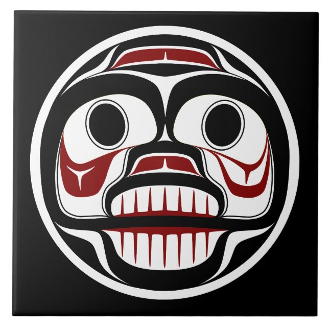 Carreau Côte du Pacifique Nord-Ouest Haida Peau pleuvoir (Devant)