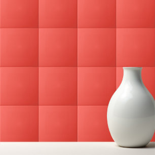 Carreau Coucher de soleil clair orange corail rouge