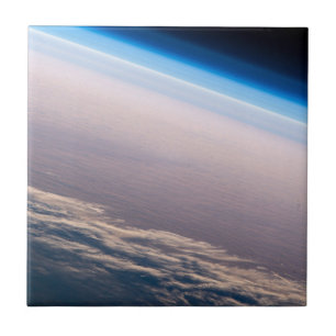 Carreau Coucher De Soleil Orbital Au Large De La Côte De C