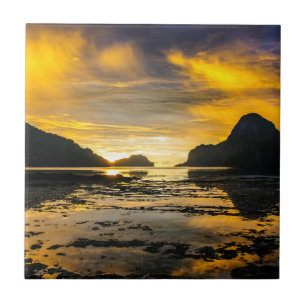 Carreau Coucher de soleil sur la baie d'El Nido