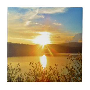 Carreau Coucher de soleil sur le lac Arrowhead