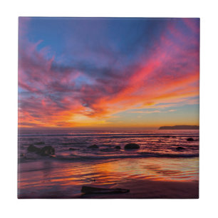 Carreau Coucher de soleil sur le Pacifique depuis Coronado