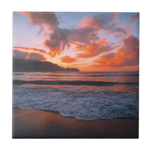 Carreau Coucher de soleil tropical hawaïen