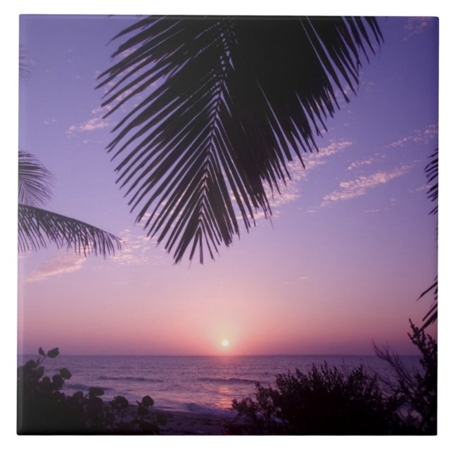 Carreau coucher du soleil à West End, Cayman Brac, îles Ca (Devant)