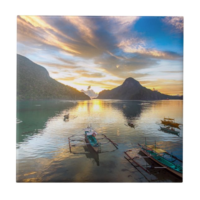 Carreau Coucher du soleil en EL Nido (Devant)