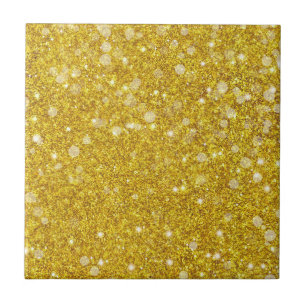 Carreau Couleur Bauble Blanc Or Faux Parties scintillant S