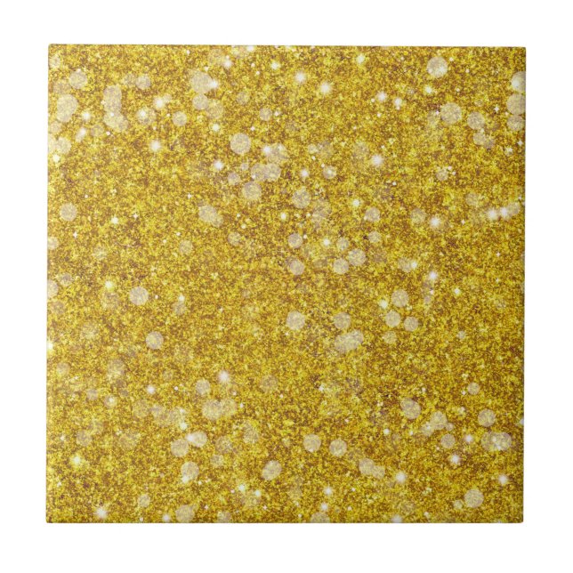 Carreau Couleur Bauble Blanc Or Faux Parties scintillant S (Devant)