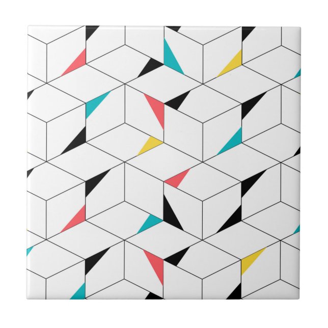 Carreau Couleur, modernité, gai, gaieté, gaieté de cubes h (Devant)