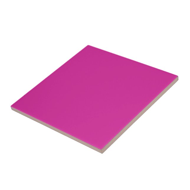 Carreau Couleur rose magenta solide | Hex# D62598 (Côté)