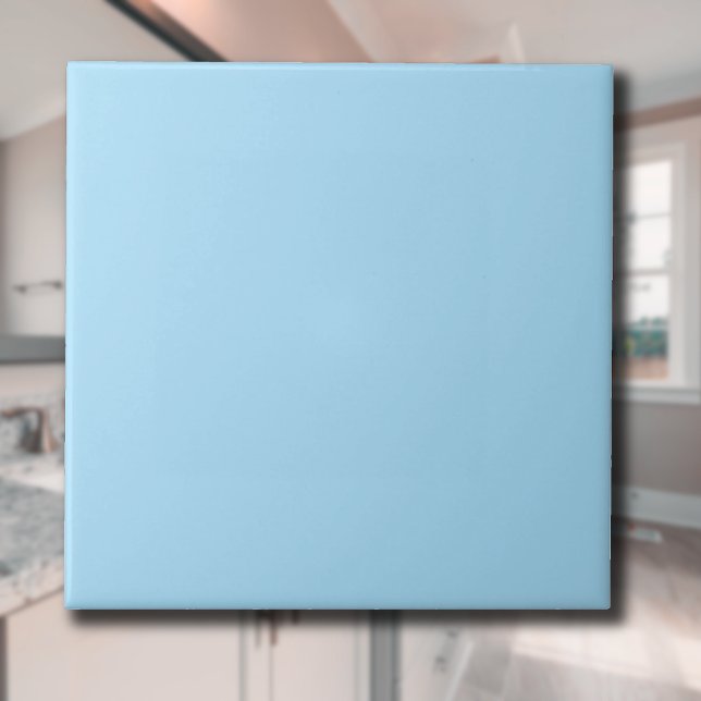 Carreau Couleur solide bleu glace | Classique | Élégant (Créateur téléchargé)