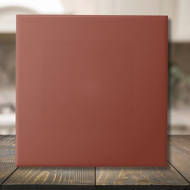 Carreau Couleur solide Brown châtaigne | Classic Elegant (Créateur téléchargé)