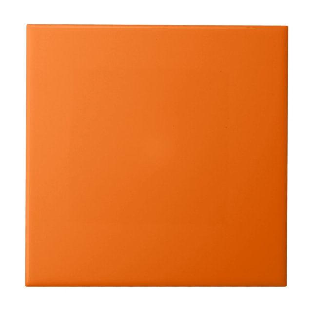 Carreau Couleur solide citrouille épice | Classique | Élég (Devant)