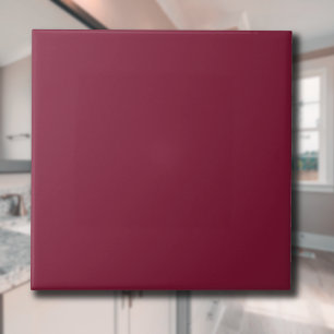 Carreau Couleur solide Claret Classique Élégant