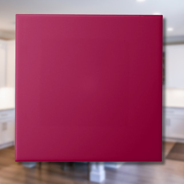 Carreau Couleur solide de canneberge | Classique | Élégant (Créateur téléchargé)