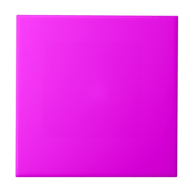 Carreau Couleur solide Magenta néon | Classique | Élégant (Devant)