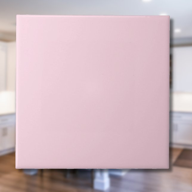 Carreau Couleur solide perle rose | Classic Elegant (Créateur téléchargé)
