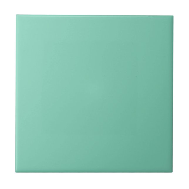 Carreau Couleur solide verte et côtière légère (Devant)