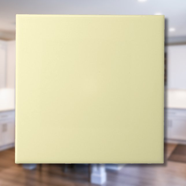 Carreau Couleur uni crème jaune | Classic Elegant (Créateur téléchargé)
