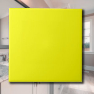 Carreau Couleur uni jaune néon Classique Élégant