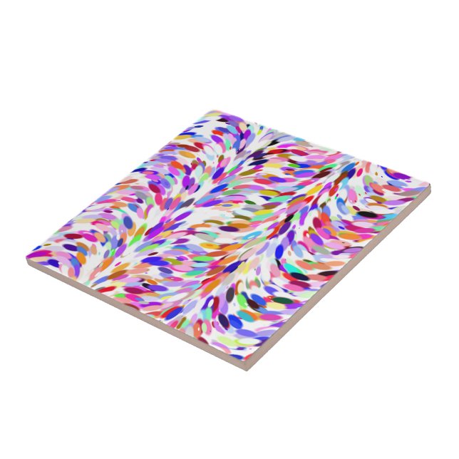 Carreau Couleurs d'été vives Peinture Motif (Côté)