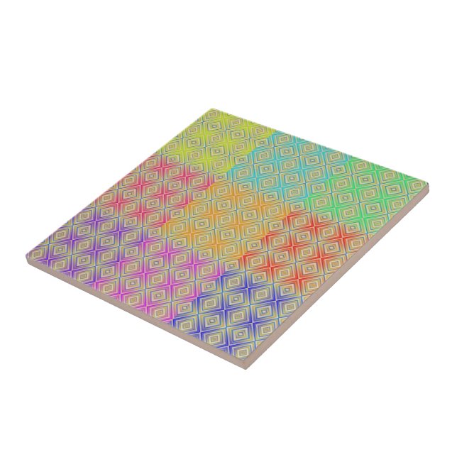 Carreau Couleurs Du Motif Diamant Alternative Rainbow (Côté)
