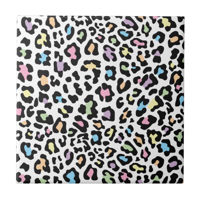 Carreau Couleurs multiples Empreinte de léopard (Devant)