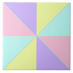 Carreau Couleurs pastel & coeurs violets battre