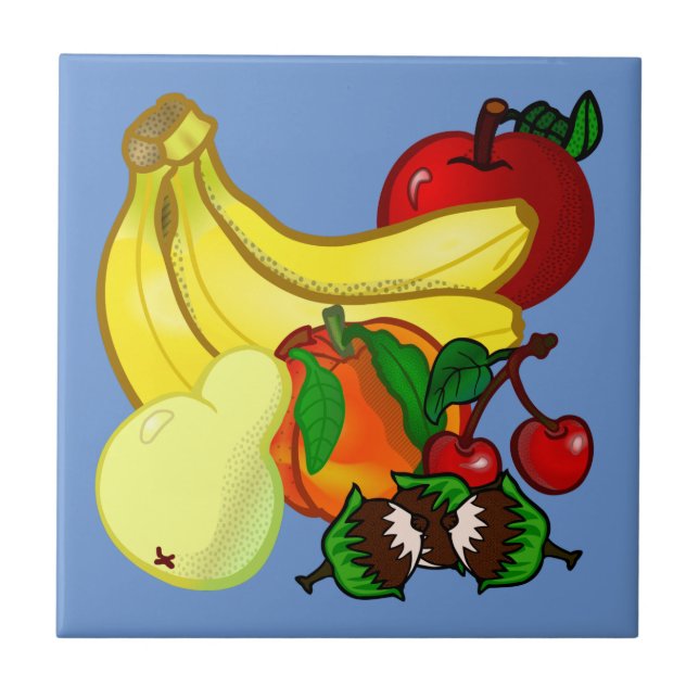 Carreau Couleurs vives de fruits Magnifique cuisine (Devant)